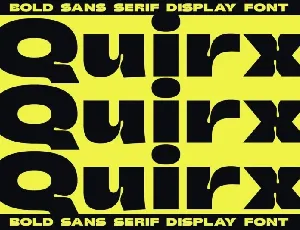 Quirx font