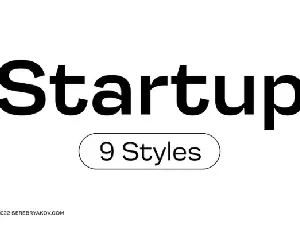 Startup Family font