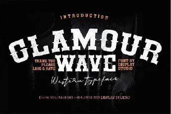 Glamour Wave Display font