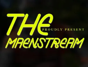 The Maenstream Display font