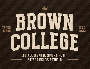Brown College font