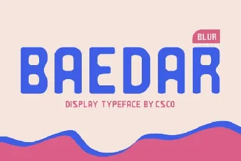 Baedar Blur font