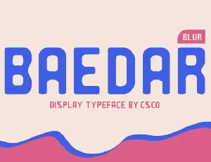 Baedar Blur font