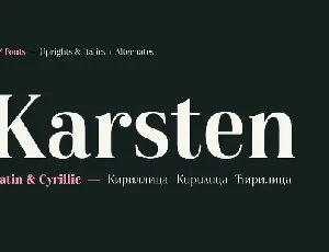 Karsten Family font