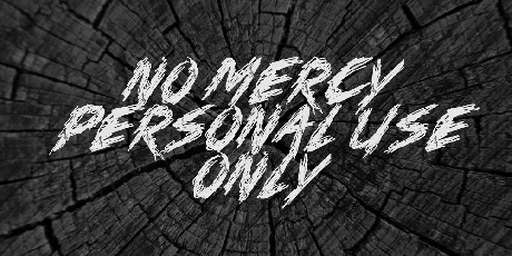 No Mercy Personal Use Only font