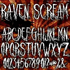 Raven Scream font