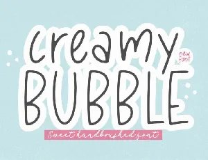 Creamy Bubble font