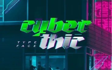 Cyberthic font