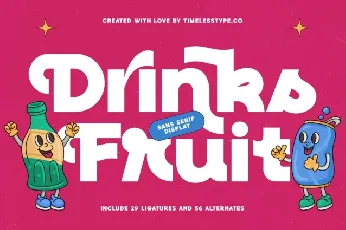 Drinks Fruit Sans Serif font