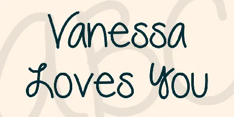 Vanessa Loves You font