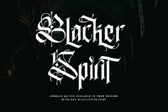 Blacker Spirit font