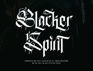Blacker Spirit font