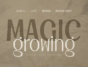 Magic Growing font