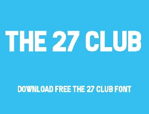 The 27 Club font