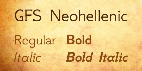 GFS Neohellenic font