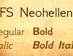 GFS Neohellenic font