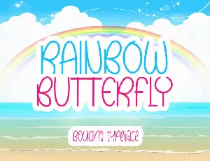 Rainbow Butterfly font