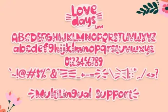 Love Days Love font