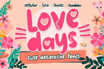 Love Days Love font