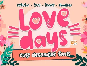 Love Days Love font