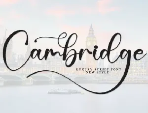 Cambridge Calligraphy font