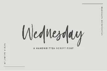 Wednesday Script font