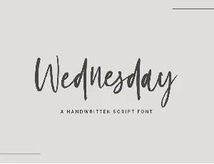 Wednesday Script font