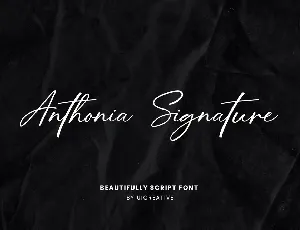 AnthoniaSignature font