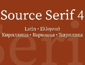 Source Serif 4 Family font