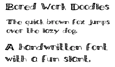 Bored Work Doodles font