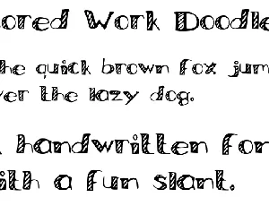 Bored Work Doodles font