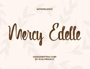 Mercy Edelle Demo font