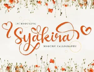 Syakira Calligraphy font