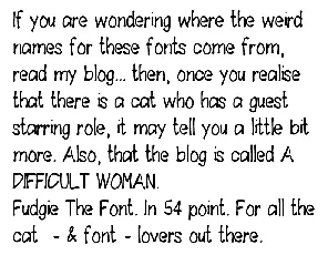 Fudgie font