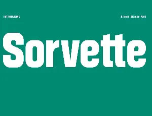 Sorvette font