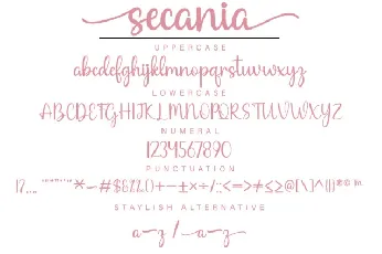 Secania font