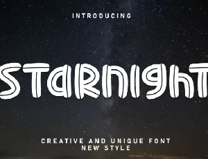 Starnight Display font