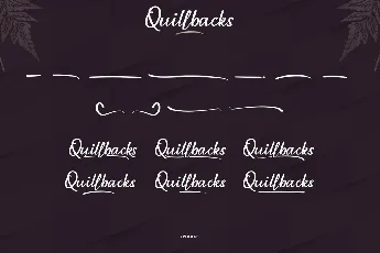 Quillbacks Demo font