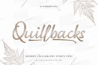 Quillbacks Demo font