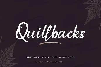 Quillbacks Demo font