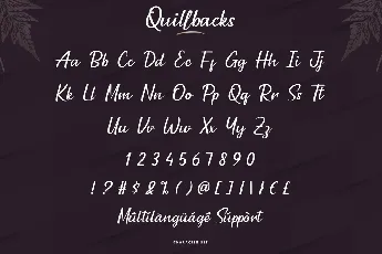 Quillbacks Demo font