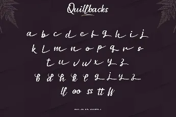 Quillbacks Demo font