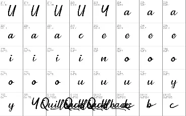 Quillbacks Demo font