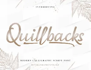 Quillbacks Demo font