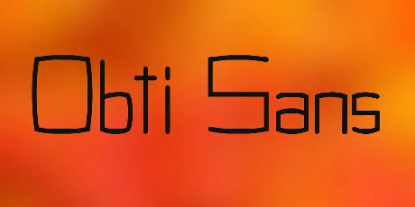 Obti Sans font