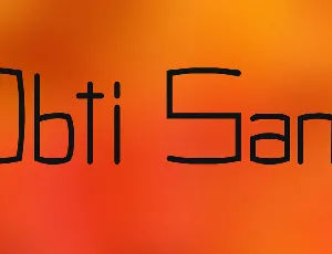 Obti Sans font