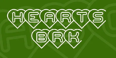 Hearts BRK font