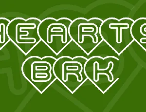 Hearts BRK font