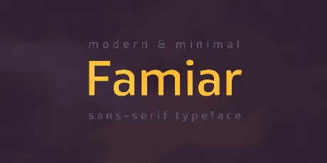 Famiar Family font