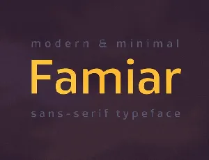 Famiar Family font